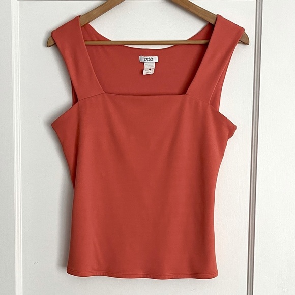 Cache Tangerine elevated Tank top. Soft stretchy wide shoulder straps. LARGE - Picture 8 of 8